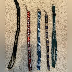 Millersville, Princeton,Old Dominion, James Madison, and Michigan State lanyards